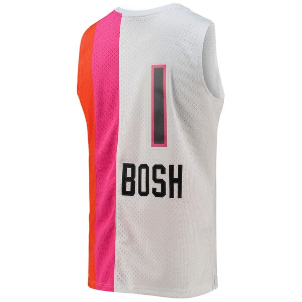 Chris Bosh Miami Heat 2001/02 Hardwood Classics Swingman Jersey - White - Image 3