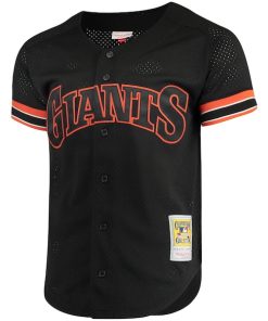 Alternative view of Matt Williams San Francisco Giants Cooperstown Collection Mesh Batting Practice Button-Up Jersey - Black