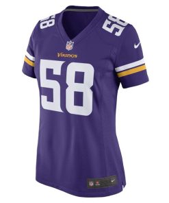 Alternative view of Jordan Hicks Minnesota Vikings Nike Women's Game Player Jersey - Purple