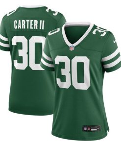 Michael Carter II New York Jets Nike Women's Team Game Jersey - Legacy Green
