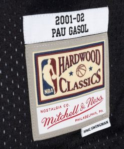 Alternative view of Pau Gasol Memphis Grizzlies Hardwood Classics 2001/02 Split Swingman Jersey - Black/Turquoise