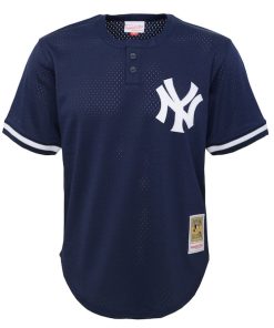 Alternative view of Mariano Rivera New York Yankees Youth Cooperstown Collection?Mesh Batting Practice Jersey - Navy