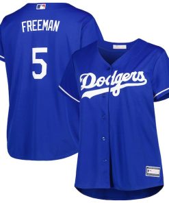 Freddie Freeman Los Angeles Dodgers Women's Plus Size Replica Player Jersey - Royal