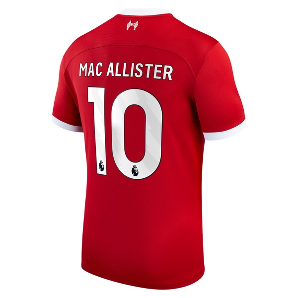 Alexis Mac Allister Liverpool Nike 2023/24 Home Replica Player Jersey - Red/White - Image 4