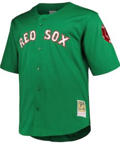Alternative view of David Ortiz Boston Red Sox  Big & Tall Cooperstown Collection Mesh Batting Practice Jersey - Kelly Green