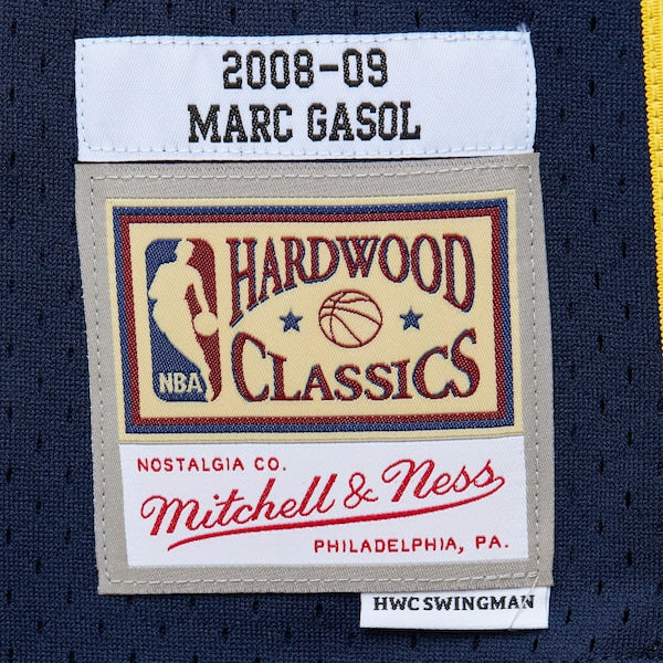 Marc Gasol Memphis Grizzlies 2008/09 Hardwood Classics Swingman Throwback Jersey - Navy - Image 7
