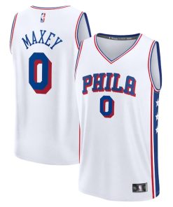 Tyrese Maxey Philadelphia 76ers  Youth Fast Break Replica Player Jersey - Association Edition - White