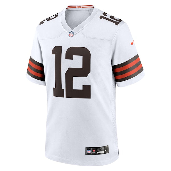Shedeur Sanders Cleveland Browns Nike 2025 NFL Draft Game Jersey - White/Brown - Image 3