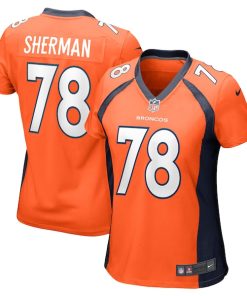 William Sherman Denver Broncos Nike Women's Team Game Jersey -  Orange