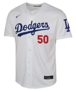 Alternative view of Mookie Betts Los Angeles Dodgers Nike Youth Home Limited Player Jersey - White