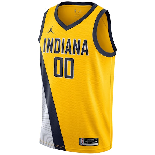 Indiana Pacers Jordan Brand Swingman Custom Jersey - Statement Edition - Gold - Image 2