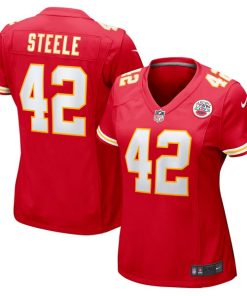 Alternative view of Carson Steele Kansas City Chiefs Nike Women's  Game Jersey -  Red