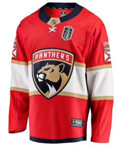 Alternative view of Florida Panthers  2025 Stanley Cup Final Home Breakaway Jersey - Red