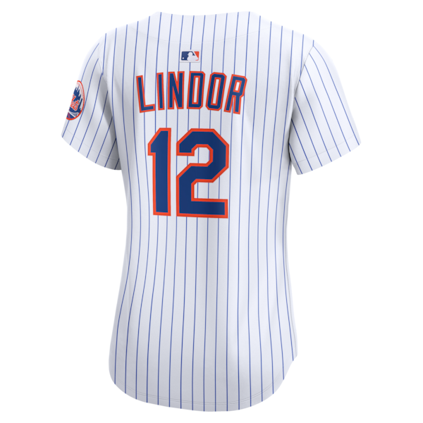 Francisco Lindor New York Mets Nike Women's Home Limited Jersey - White - Image 3