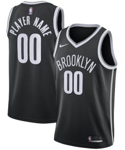 Brooklyn Nets Nike 2020/21 Swingman Custom Jersey - Icon Edition - Black