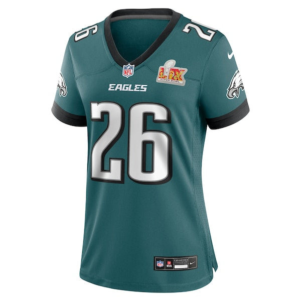 Saquon Barkley Philadelphia Eagles Nike Women's Super Bowl LIX Game Player Jersey - Midnight Green - Image 2