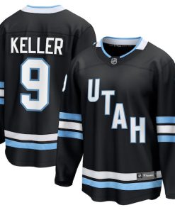 Alternative view of Clayton Keller Utah Hockey Club  Breakaway Player Jersey - Black/White