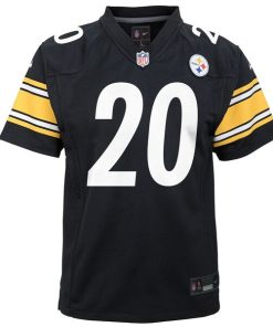 Alternative view of Kaleb Johnson Pittsburgh Steelers Nike Youth Team Game Jersey - Black