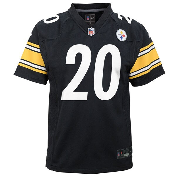 Kaleb Johnson Pittsburgh Steelers Nike Youth Team Game Jersey - Black - Image 2