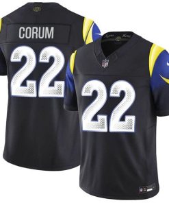 Blake Corum Los Angeles Rams Nike 2025 RIVALRIES Vapor Limited Jersey - Navy