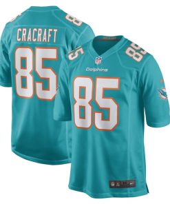 River Cracraft Miami Dolphins Nike Game Player Jersey - Aqua