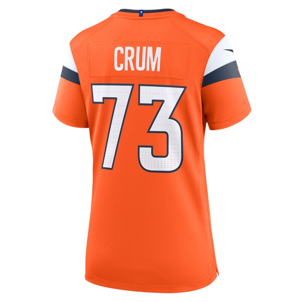 Frank Crum Denver Broncos Nike Women's Team Game Jersey - Orange - Image 3