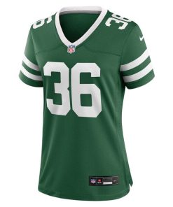 Alternative view of Khalil Herbert New York Jets Nike Women's Team Game Jersey - Legacy Green