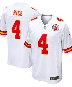 Alternative view of Rashee Rice Kansas City Chiefs Nike  Game Jersey -  White/Red