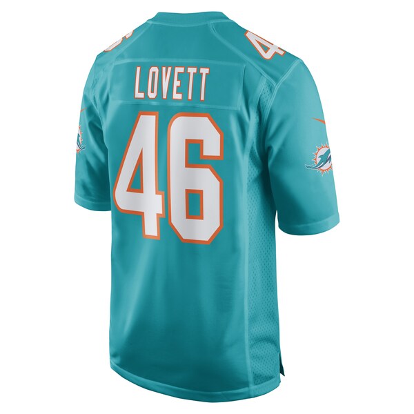 John Lovett Miami Dolphins Nike Game Player Jersey - Aqua - Image 3