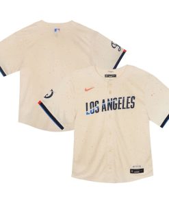 Los Angeles Dodgers Nike Toddler City Connect Team Limited Jersey - Cream