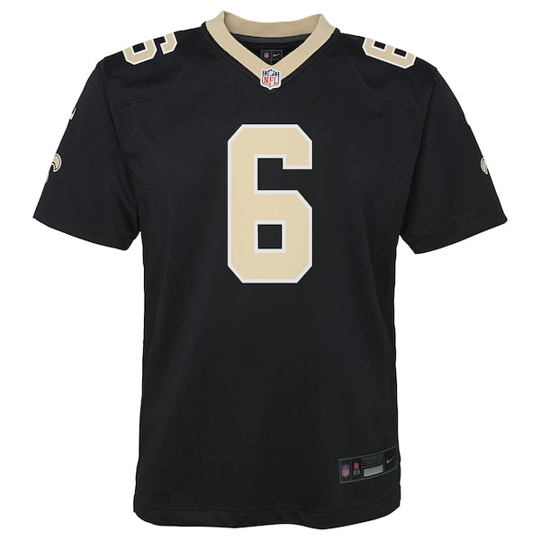 Tyler Shough New Orleans Saints Nike Youth Team Game Jersey - Black - Image 2