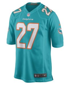 Alternative view of Keion Crossen Miami Dolphins Nike Game Player Jersey - Aqua