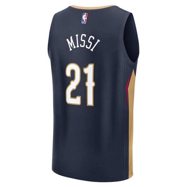 Yves Missi New Orleans Pelicans 2024 NBA Draft Fast Break Player Jersey - Icon Edition - Navy - Image 3