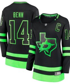 Jamie Benn Dallas Stars  Women's Alternate Premier Breakaway Player Jersey - Black/Green