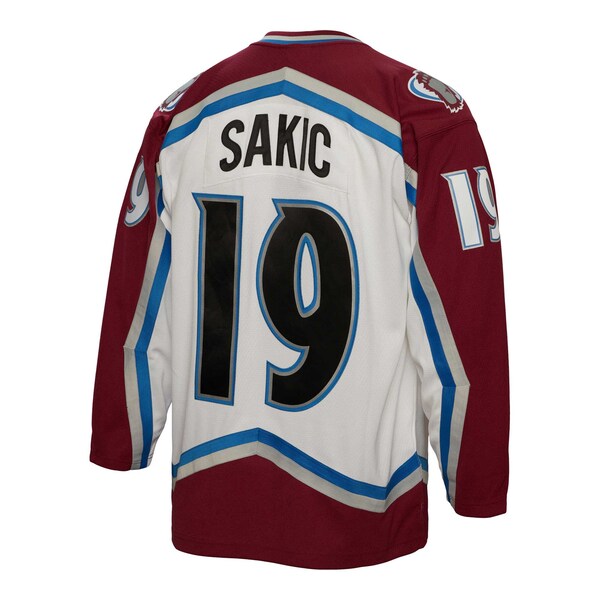 Joe Sakic Colorado Avalanche Captain Patch 2000/01 Blue Line Player Jersey - White - Image 3