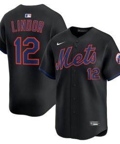 Francisco Lindor New York Mets Nike Alternate Limited Jersey - Black