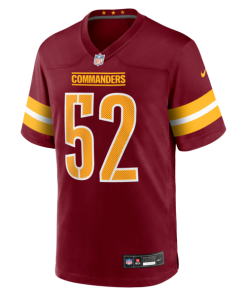 Alternative view of Preston Smith Washington Commanders Nike Team Game Jersey -  Burgundy