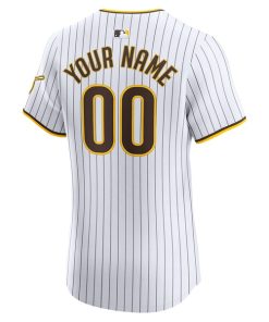 Alternative view of San Diego Padres Nike Home Elite Custom Jersey - White