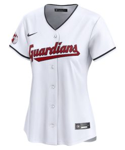 Alternative view of Cleveland Guardians Nike Women's Home Limited Custom Jersey - White
