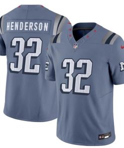 TreVeyon Henderson New England Patriots Nike 2025 RIVALRIES Vapor Limited Jersey - Storm Blue