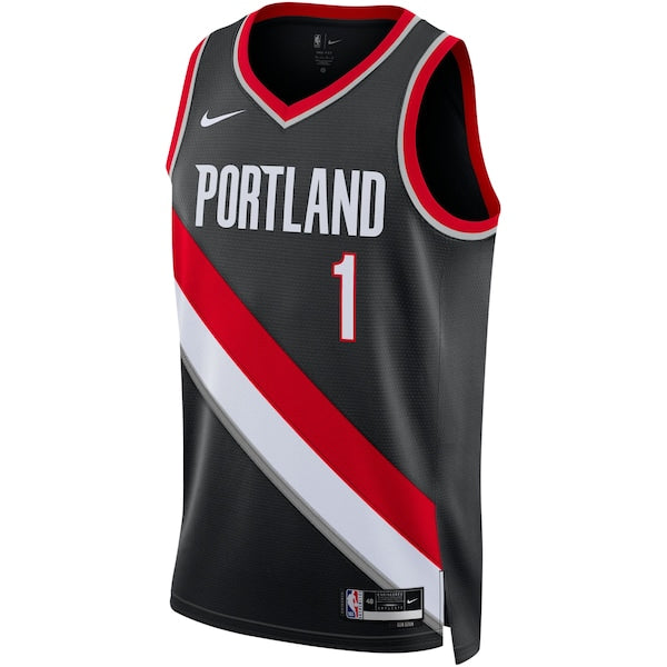 Anfernee Simons Portland Trail Blazers Nike Unisex Swingman Jersey - Icon Edition - Black - Image 2