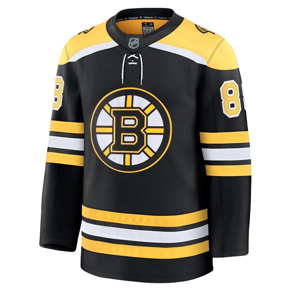 David Pastrnak Boston Bruins Home Premium Jersey - Black/White - Image 3