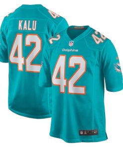 Joshua Kalu Miami Dolphins Nike Team Game Jersey -  Aqua