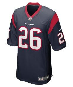 Alternative view of Devin Singletary Houston Texans Nike Team Game Jersey - Navy