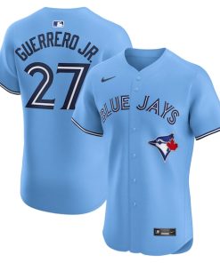 Alternative view of Vladimir Guerrero Jr. Toronto Blue Jays Nike Alternate Elite Player Jersey - Powder Blue