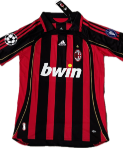 Alternative view of Kaka AC Milan 06-07 Retro Vintage Soccer Jersey Champions League UCL - Red/Black