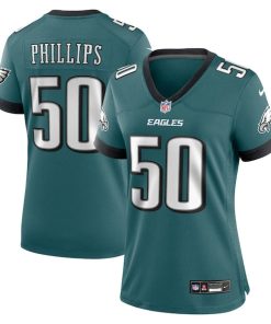 Jaelan Phillips Philadelphia Eagles Nike Women's Team  Game Jersey - Midnight Green