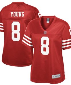 Steve Young San Francisco 49ers NFL Pro Line Women's Retired Player Replica Jersey - Scarlet