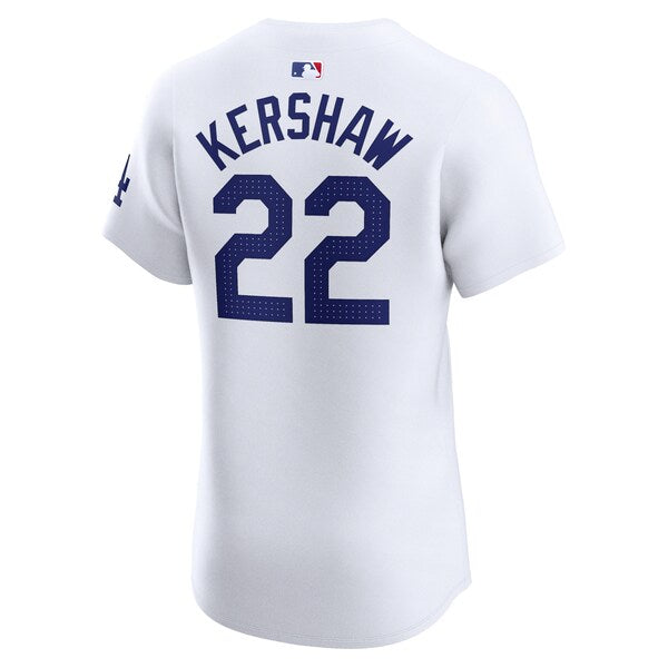 Clayton Kershaw Los Angeles Dodgers Nike Home Elite Player Jersey - White - Image 3