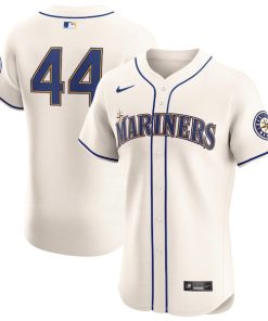 Alternative view of Julio Rodr¨ªguez Seattle Mariners Nike Alternate Elite Player Jersey - Cream